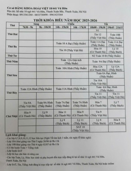 Trung tâm Đăng Khoa (since 1995) tuyển sinh khóa học mới năm 2025-2026 